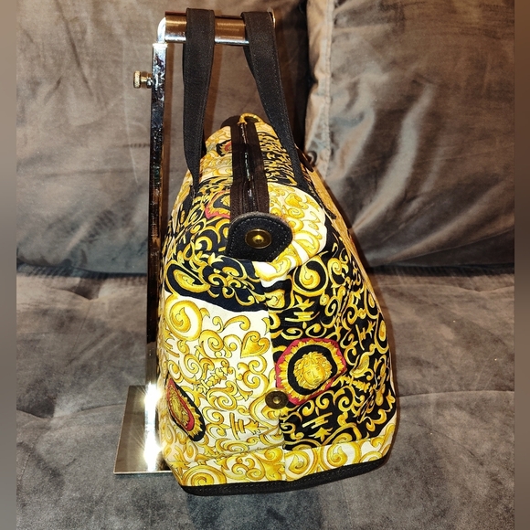 NWOT Authentic Gianni Versace Baroque Medusa Fabric Matching Handbag Set - Picture 11 of 16